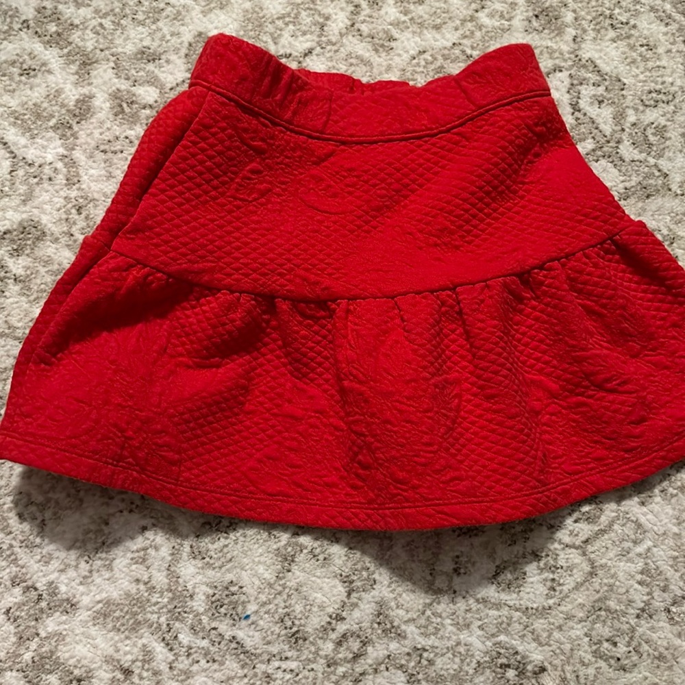 Janie and jack girls red skirt size 6